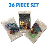 Beyblade 36 Piece Random Parts Lot Set w/ Tips, Spin Tracks, Energy Rings, and Face Bolts - Shipped and Sold from the US - For all Metal Masters, Metal Fury, and Metal Fusion Beyblades