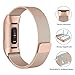 SWEES Metal Bands Compatible Fitbit Charge 3 and Charge 3 SE, Milanese Stainless Steel Magnetic Small (5.5