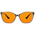Bloomoak-99% Orange Blue Light Blocking Glasses for Women-Improves Sleep for Computer/Gaming/Screens