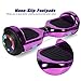 Felimoda 6.5 Inch Self Balancing Hoverboards Scooter Two Wheel Balance Board with LED Light Built-in Wireless Speakers and Carry Bag-UL2272 Certified (Chrome Purple)