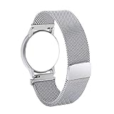Blesihu Watch Band Replacement for Withings Activite/Steel/Pop,18mm Milanese Loop Watchband Stainless Steel Magnetic Closure Strap for Huawei Watch Silver