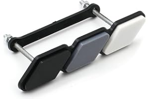 HUAPX Tri-Color Grille Insert Trims, 1Set Acrylic Tri-Color Grille Badge Emblems Compatible with Toyota Tacoma 4Runner Tundra Sequoia Rav4 Highlander GV Car Decoration Accessories (White-Gray-Gray)