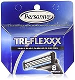 24 Personna Tri-flexxx Cartridges - For all Gillette Sensor and Personna Tri-flexxx Razors (3 X 8 Ct.)