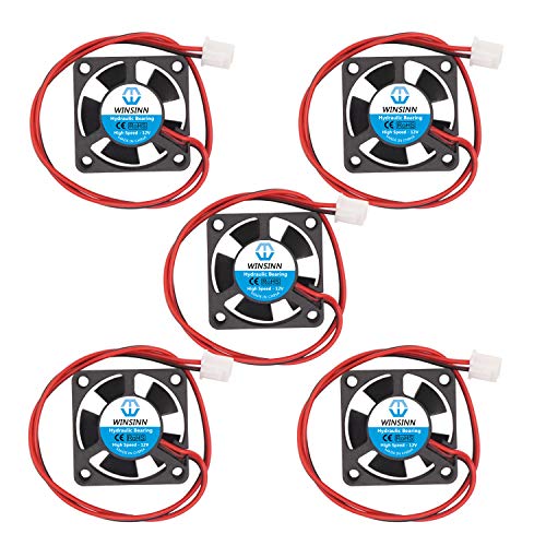 WINSINN 30mm Fan 12V Hydraulic Bearing Brushless 3010 30x10mm for Cooling 3D Printer Hotend V6 V5 - High Speed (Pack of 5Pcs)