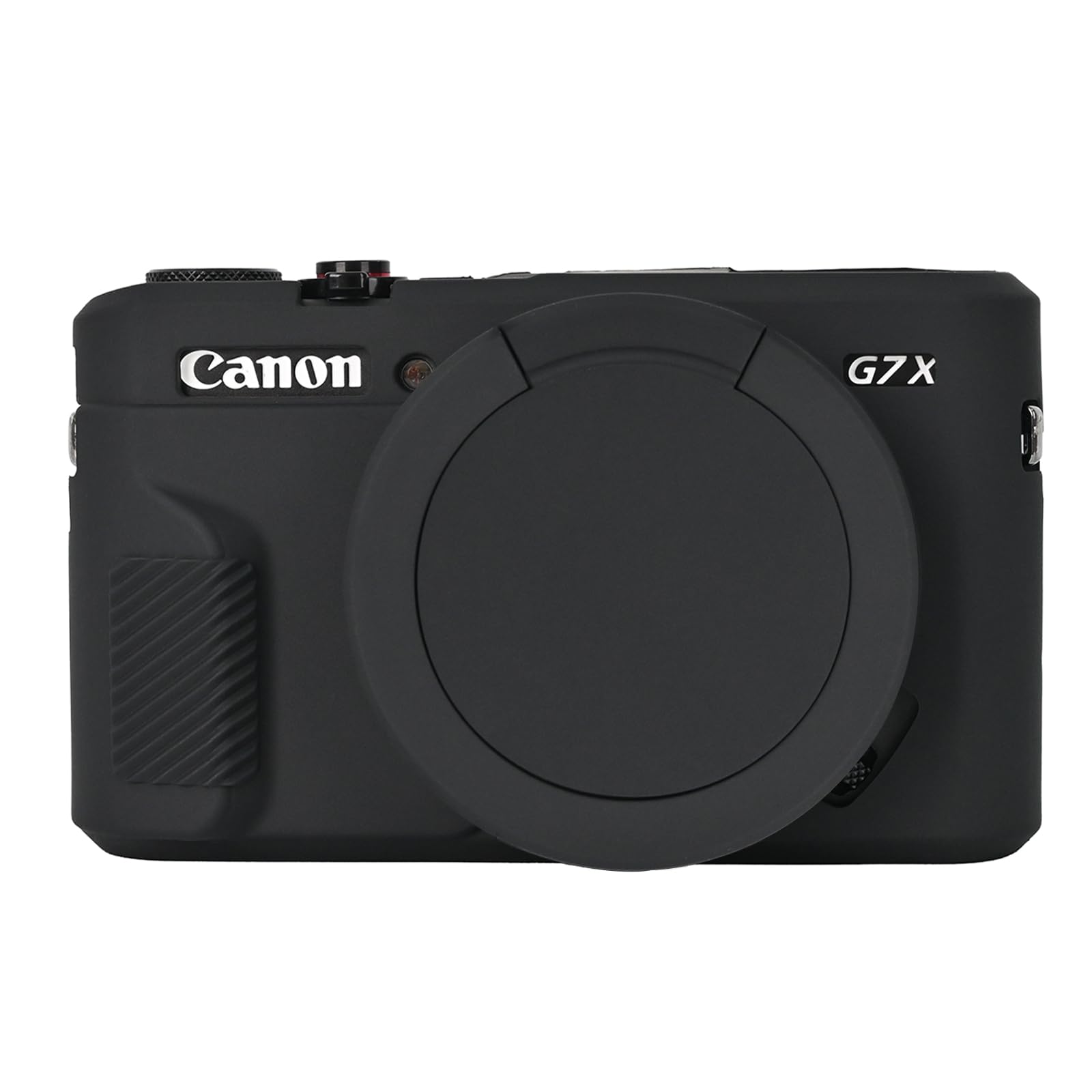 Photo 1 of Easy Hood G7X Mark II Case, Protective Case for Canon Powershot G7X Mark II Digital Camera, Removable Lens Cover Silicone Sleeve Soft Camera Cover Rubber Protective Body Skin- Black