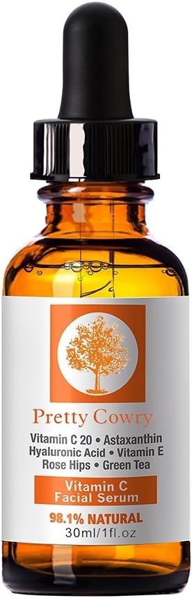 Atoking Vitamin C Serum, Anti-Aging Anti Wrinkle Brighten Skin Firming Skincare Hyaluronic Acid Essential Oil (Vitamin C Facial Serum)
