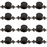 CSKB Black Antique Vintage Retro Drawer Cabinet Metal Knobs with Backplates 12 PCS,Mushroom Shape Pulls Handle Dresser Knob
