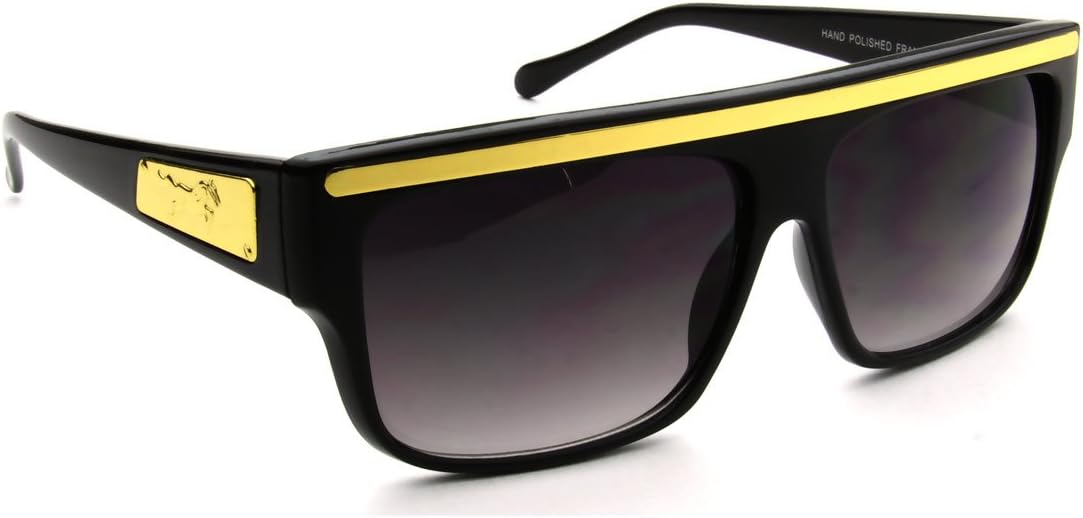New Designer OG Fashion Flat Top Aviator Horse Mustang Sunglasses