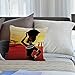 HGOD DESIGNS Throw Pillow Case African Woman Cotton Linen Square Cushion Cover Standard Pillowcase for Men Women Home Decorative Sofa Armchair Bedroom Livingroom 18 x 18 inch