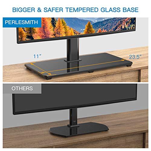 PERLESMITH Universal TV Stand Table Top TV Base for 3770 inch LCD LED