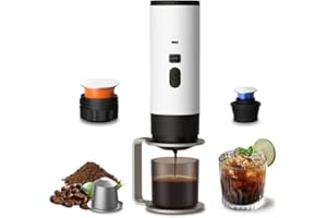 Portable Espresso Machine,USB Rechargeable Cordless Small Travel Coffee Maker,20Bar Self Heating Espresso Coffee Machine,Comp