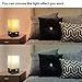 Dicoool Bedroom Table Lamps with 2 USB Charging Ports, Small Nightstand Lamp for Bedside with Fabric Shade
