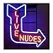 LIVE NUDES LDGJ Neon Signs Palm LED Neon Sign Art Wall Lights for Beer Bar Club Bedroom Windows Glass Hotel Pub Cafe Wedding Birthday Party Gifts MAN CAVE 17''