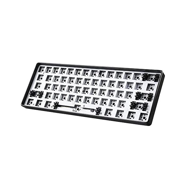 EPOMAKER-GK61X-RGB-Hotswap-Custom-DIY-Kit-for-60-Keyboard-PCB-Mounting-Plate-Case-GK61X-Black EPOMAKER GK61X RGB Hotswap Custom DIY Kit for 60% Keyboard, PCB Mounting Plate Case (GK61X, Black)