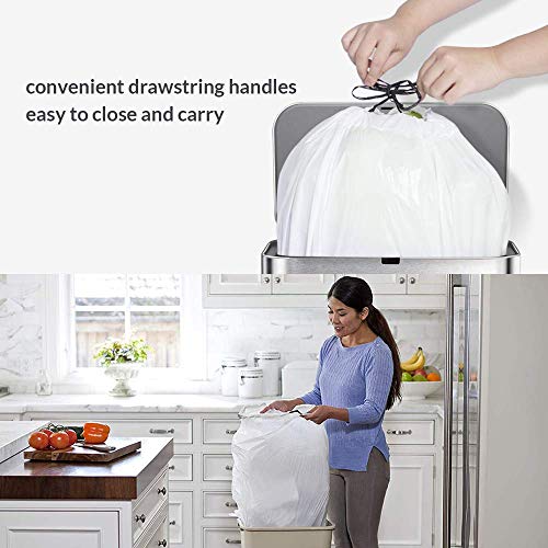 Aircover 13 Gallon Biodegradable Trash Bags, 80 Count Extra Thick 1.2 MIL Recyclable Tall