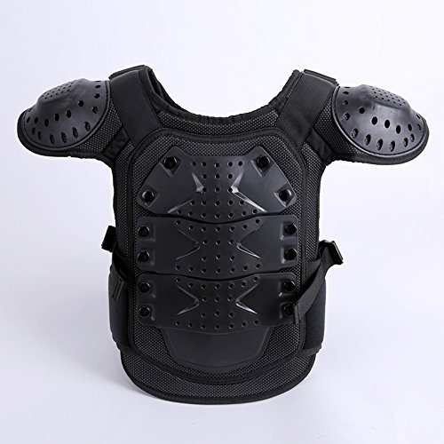 WINGOFFLY Kids Chest Spine Protector Body Armor Vest Protective Gear for Dirt Bike Motocross Snowboarding Skiing, Black S