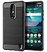 C&U Nokia 3.1 Plus Case (U.S. Edition),UCC Shock Resistant Brushed Flexible Soft TPU Bumper Cover Phone Protective and Carbon Fiber Design for Nokia 3.1 Plus (Black)