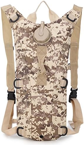 Camping Water Container Bag 3L Military Molle Outdoor Hunting Hiking Survive Backpack (Desert)