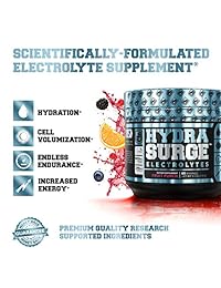 HYDRASURGE Polvo electrolítico – Suplemento de hidratación con minerales clave, sal del...