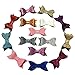 Yazon 20pcs 2.8 inch Layered Glitter Bows Clips Baby Girl's Hair Bows Alligator Clips Toddler Pigtail Bows