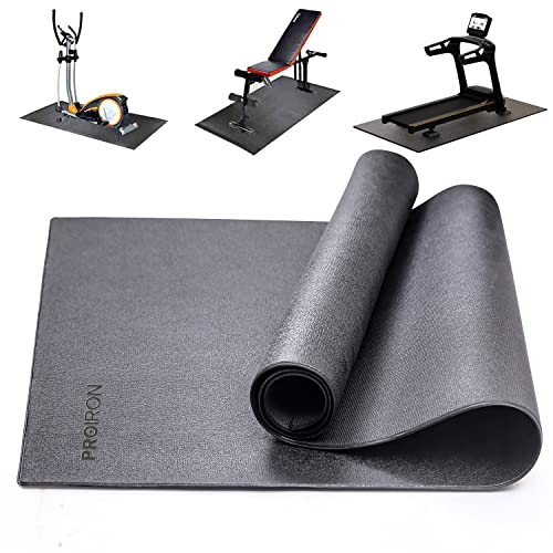 PROIRON Tappetino Protettivo Pavimento 115 x 80 x 0,4cm, Tappeto Palestra Grande ad Alta Densità, Tappetino Antiscivolo per Tapis Roulant, Fonoassorbente, Cyclette, Crosstrainers, Vogatori