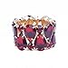 D EXCEED Women's Trendy Stretch Druzzy Stone Bangle Bracelet Gift Idea Stone Bracelet or Earrings Resin Stone Elastic Bangle for Women