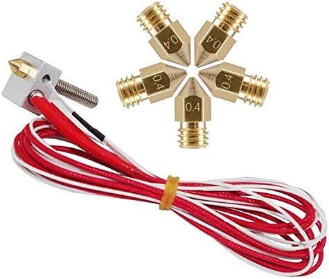 Ivelink MK8 Extruder Hot End Part Assembled + 0.4mm Nozzle for RepRap 3D Printer 1.75mm Filament (12V 40W Heater)