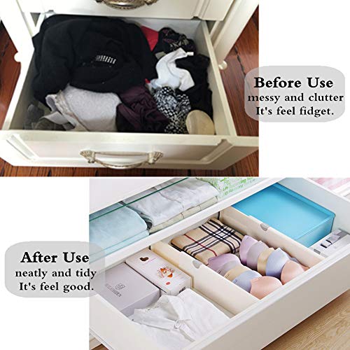 Ormeli Drawer Dividers Expandable Adjustable Dresser Drawer Organizers