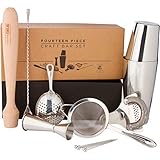 Premium Bar Set by Top Shelf Bar Supply | Craft Cocktail Set for Home Bars and Professional Bartenders | Complete Stainless Steel Barware & Cocktail Shaker Set