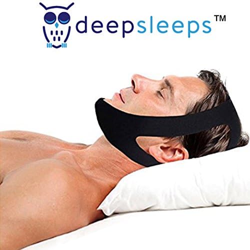 Snoring Chin Strap by Deep Sleeps™ - Chin Strap for Snoring - Cpap Chin Strap - Chin Strap For Sleep Apnea - Anti Snoring Jaw Strap - Anti Snoring Chin Strap - Sleep Apnea Chin Strap - Snoring Strap - Stop Snoring Chin Strap - Chin Strap Snoring
