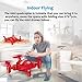 Drone for Kids Headless Mini RC Quadcopters Foldable Remote Control Helicopter Drones 2.4Ghz 6-Axis Gyro 4 Channels Indoor Flying Airplane With 3D Flip One Key Return for Beginner Drone Training (Red)