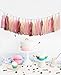 Tissue Paper Tassels Party Garland, 20pcs Rose Gold Foil Pink Blush Yellow Tassel 10g Rose Gold Confetti Gift for Baby Girl Showers Birthday Weddings Bridal Shower Decorations