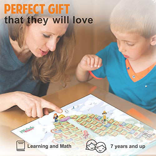 Logic Roots Mountain Raiders Addition Game Fun Math Board Game for 7 9 Year Olds, Easy Start