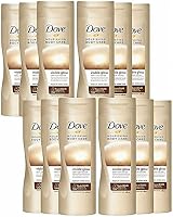 12x Dove Visible Glow Self Tan Lotion Medium to Dark Gradual 400ml view 1