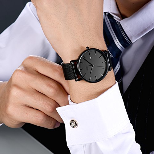 burei men's fashion minimalist wrist watch