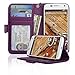 Motorola Moto X (First Generation) Folio PU Leather Wallet Case with Money Pocket - Navor (Purple)