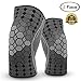 Dimiyer Compression Knee Brace Sleeve for Running Meniscus Tear Arthritis Weightlifting CrossFit Yogaing Recovery Lightweight Support Knee for Men and Women (2 Piece Black, Medium)