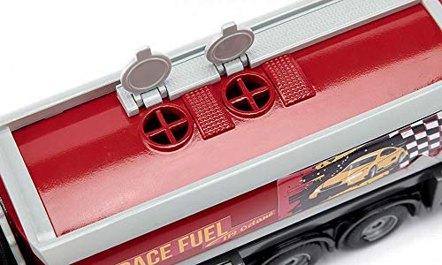siku 2716, LKW mit Tankwagenaufbau, 1:50, Metall/Kunststoff, Grün/Rot, Ausrollbarer Tankschlauch – Bild 5