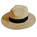 MAISON DE COCO Unisex Adjustable Sized Panama Straw Hat - Summer Wide Straw Fedora Hat-NTBK