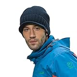 Home Prefer Men's Outdoor Newsboy Hat Winter Warm Thick Knit Beanie Cap with Visor