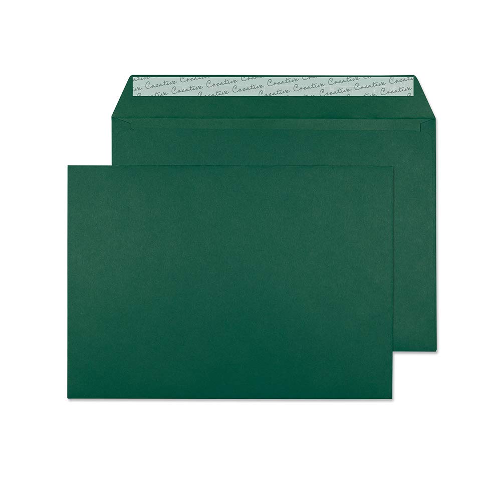 Blake Creative Colour C4 229 x 324 mm 120 gsm Peel & Seal Wallet Envelopes (63421) British Racing Green - Pack of 10