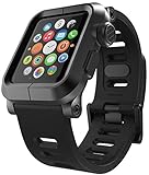 LUNATIK EPIK Aluminum Case and Silicone Strap for Apple Watch Series 1, Black/Black
