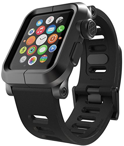 LUNATIK EPIK Aluminum Case and Silicone Strap for Apple Watch Series 1, Black/Black
