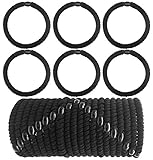 Fashion & Lifestyle Hair Ties Ponytail Holders - Large Boutique Girls Stretchy Elastic Hair Ropes Bands Styling Accessories for Women and Ladies Pack of 20, Black