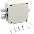 SamIdea 83x81x56mm ABS IP66 Waterproof Universal Electrical Project Enclosure Junction Box with 8P 15A Barrier Terminals,1IN /2Out Cable Glands