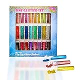 Fine Glitter Set, Premium Loose Glitter Pack of 30 Non-Toxic Shakers for Arts, Crafts, Body, Scrapbooking, Nails, Face, Party, Holiday, Bling