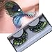 Lookathot 1 Pairs Feather False Eyelashes Eye Lashes- Natural Handmade Reusable Extensional Charming Sexy Funny Ladies Styles- Deluxe Party Stage Dance Costume