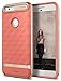 Google Pixel Case, Caseology [Parallax Series] Slim Dual Layer Protective Textured Geometric Cover Corner Cushion Design for Google Pixel (2016) - Coral Pink