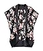 Women Floral Printed Splice Chiffon Shawl Kimono Cardigan Tops