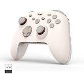 IINE Wireless PC Controller, Pro Controller with Hall Effect Joysticks/Triggers, PC Gamepad with 1000Hz Polling Rate/1000mAh Battery, Multi-Platform Support (White)